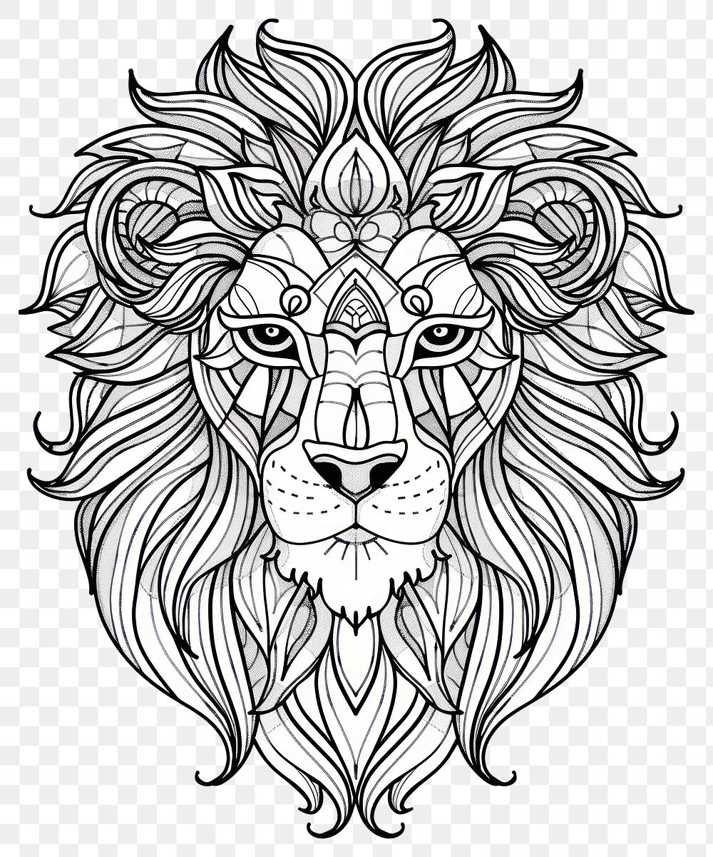 PNG Lion sketch doodle art