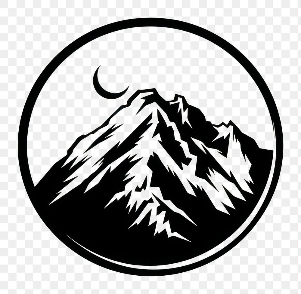 PNG Black minimalist andes mountain logo design drawing stratovolcano tranquility.
