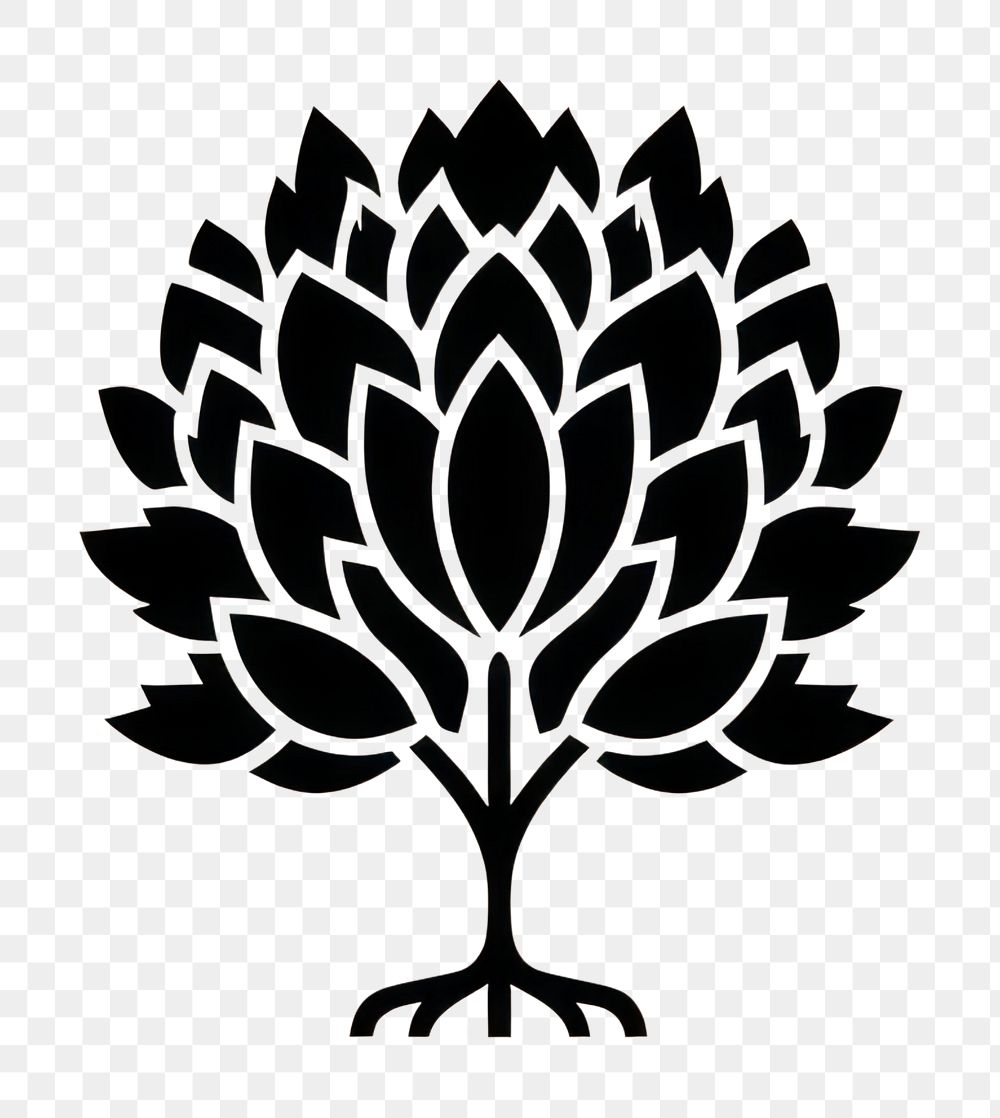 PNG Black minimalist anxiety logo design drawing plant leaf.