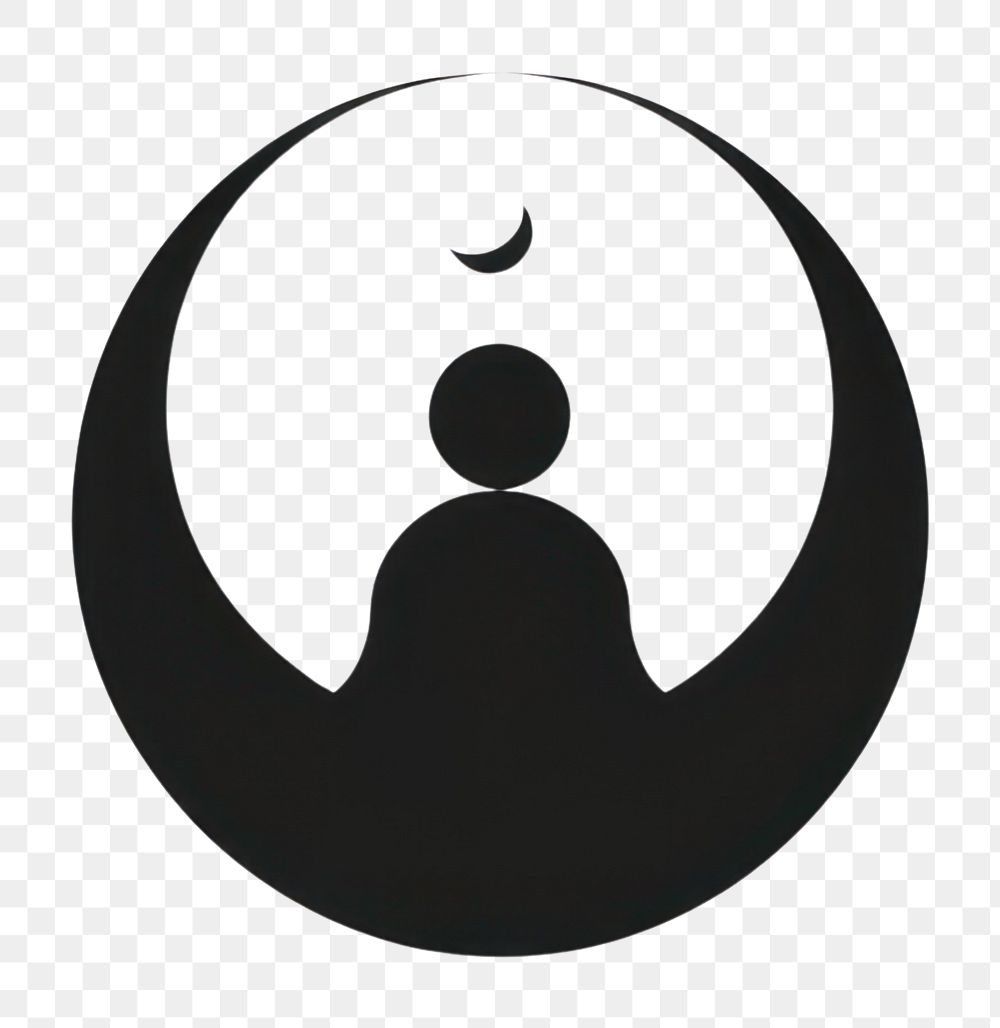 PNG Black minimalist asian people logo design symbol silhouette stencil.
