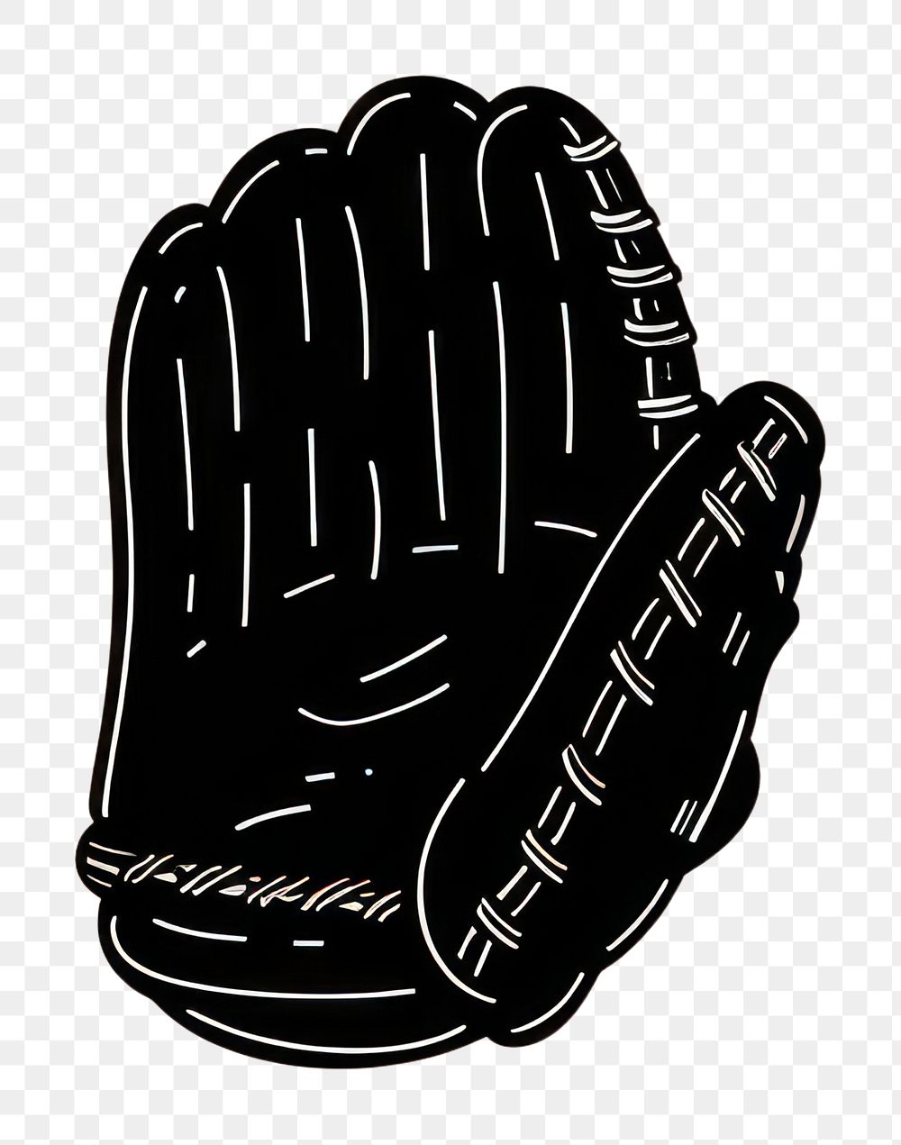 PNG Black minimalist baseball glove logo design creativity softball clothing.