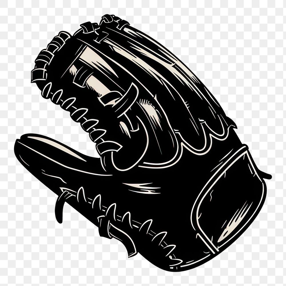 PNG Black minimalist baseball glove logo design drawing softball clothing.