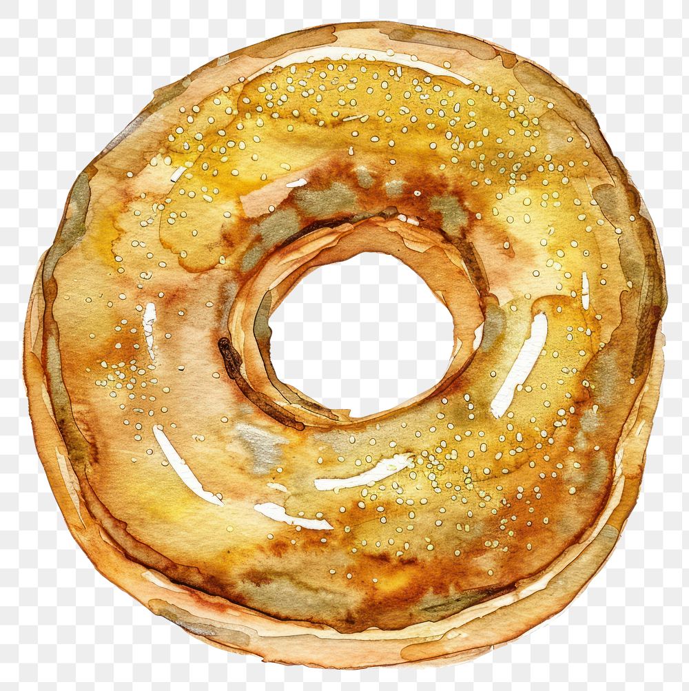 PNG Donut bagel food white background.