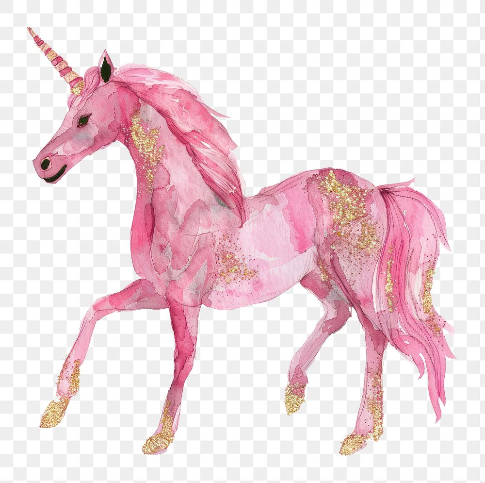 PNG A pink unicorn animal mammal horse.