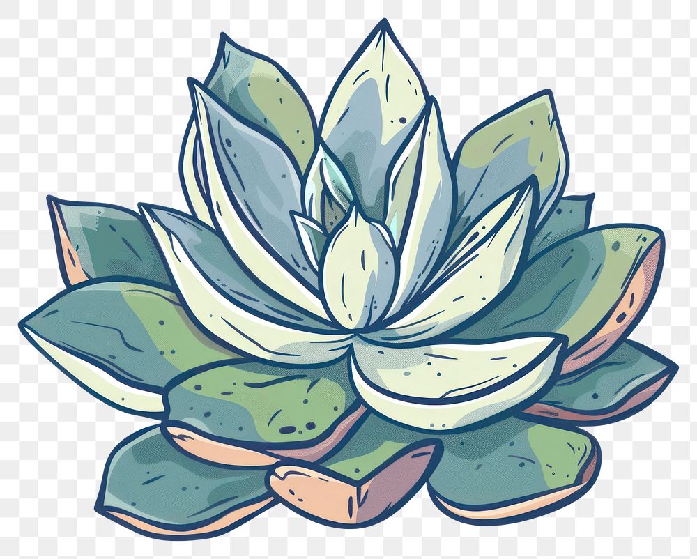 PNG Succulent flat illustration art illustrated agavaceae.