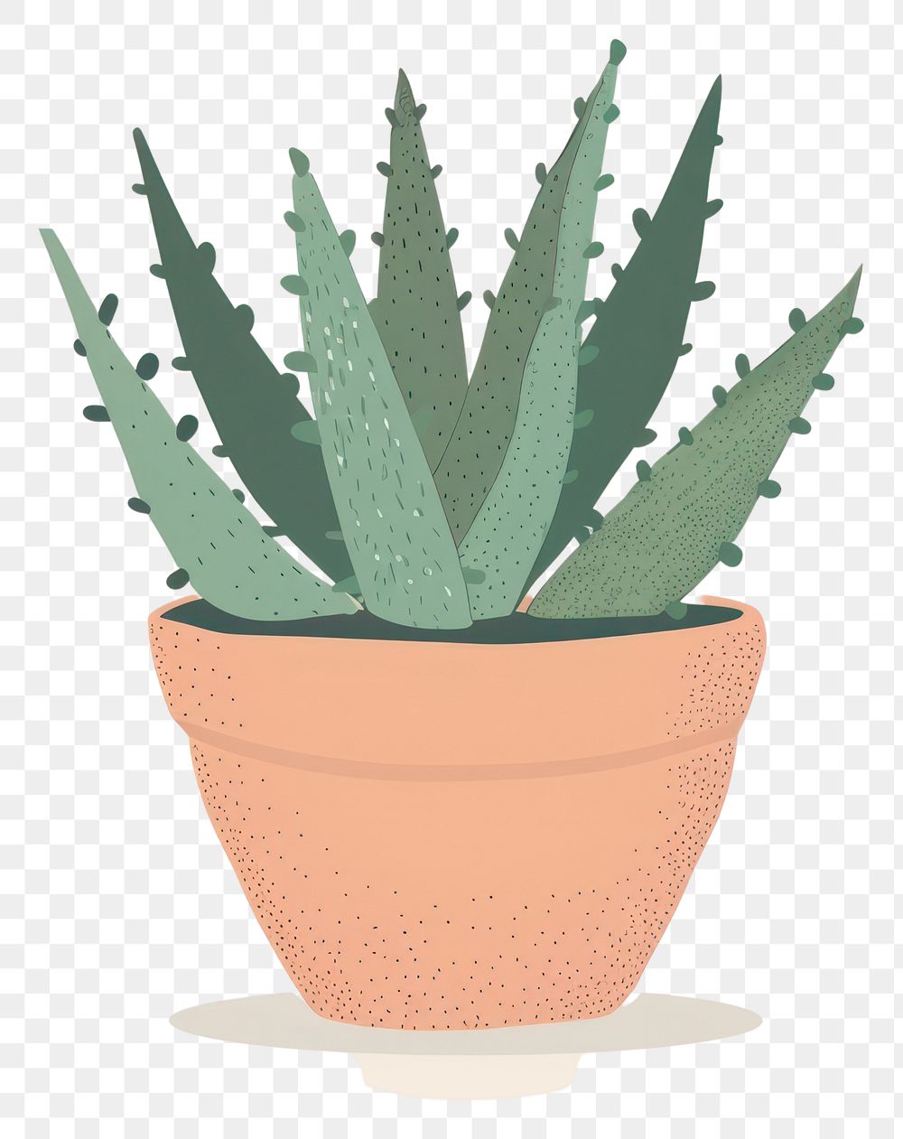 PNG Succulent pot flat illustration plant aloe.