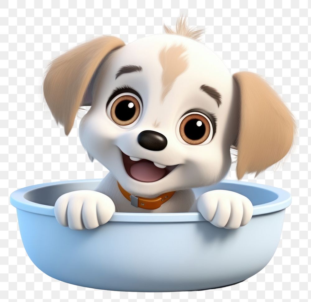 PNG Puppy drink bowl animal canine mammal.