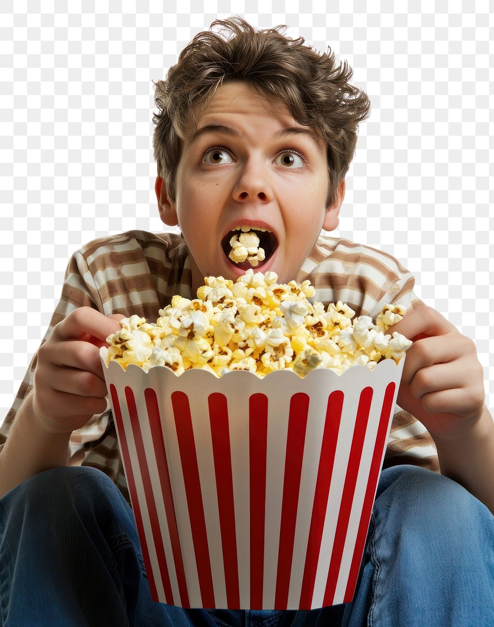 PNG Eatting popcorn person eating child human.