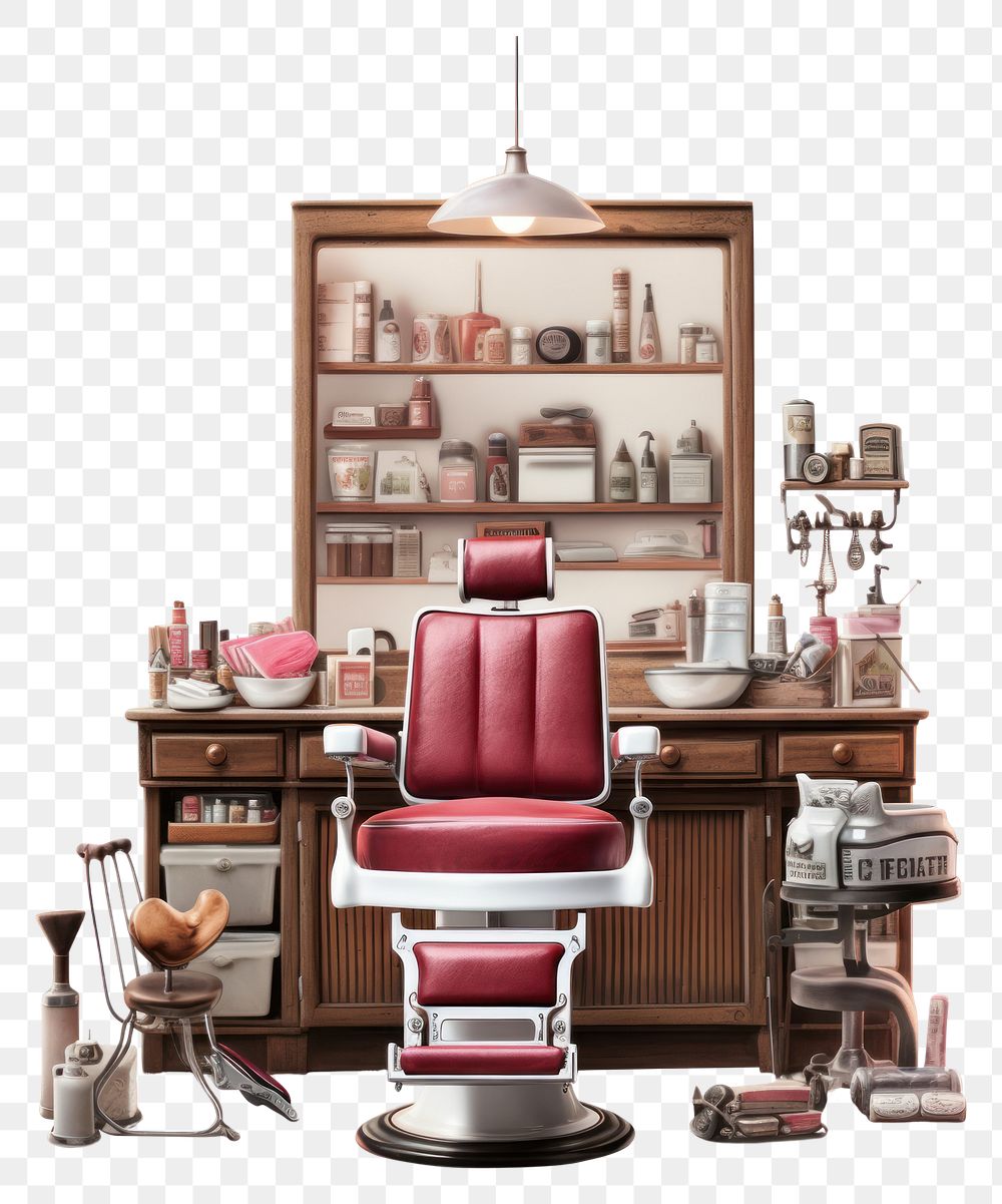PNG  Barber shop barbershop furniture indoors