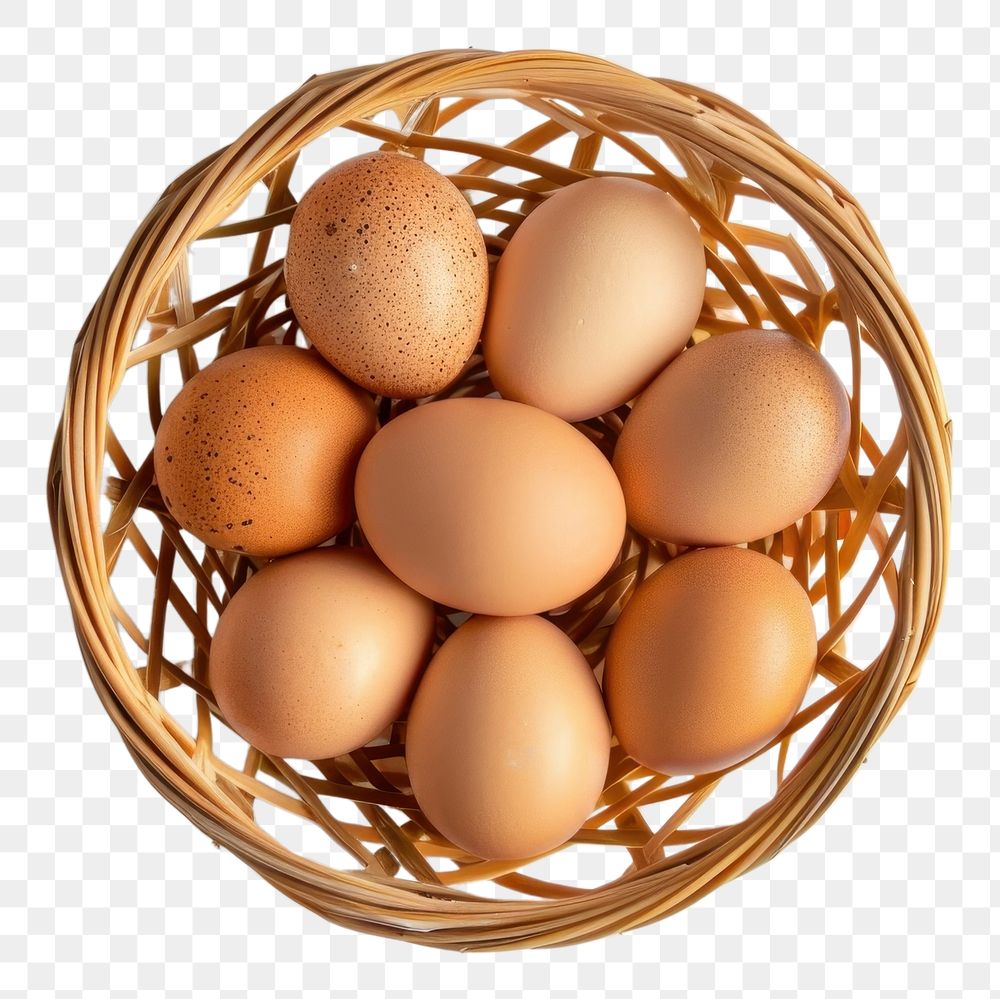 PNG  Eggs on basket chandelier food lamp