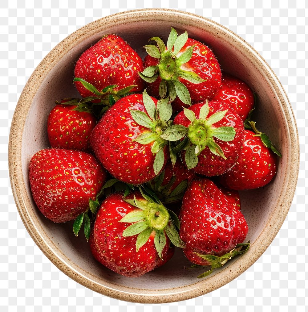 PNG Fruit strawberries bowl strawberry produce plant