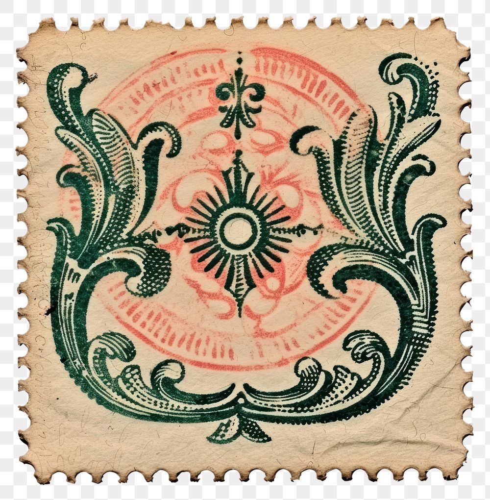 PNG  Vintage postage stamp backgrounds pattern paper.