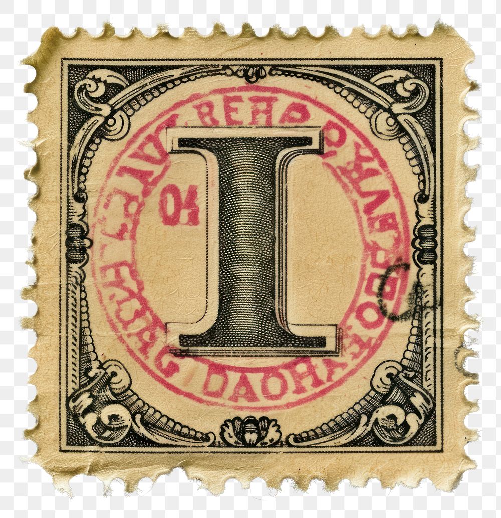PNG  Stamp with alphabet I text font architecture.