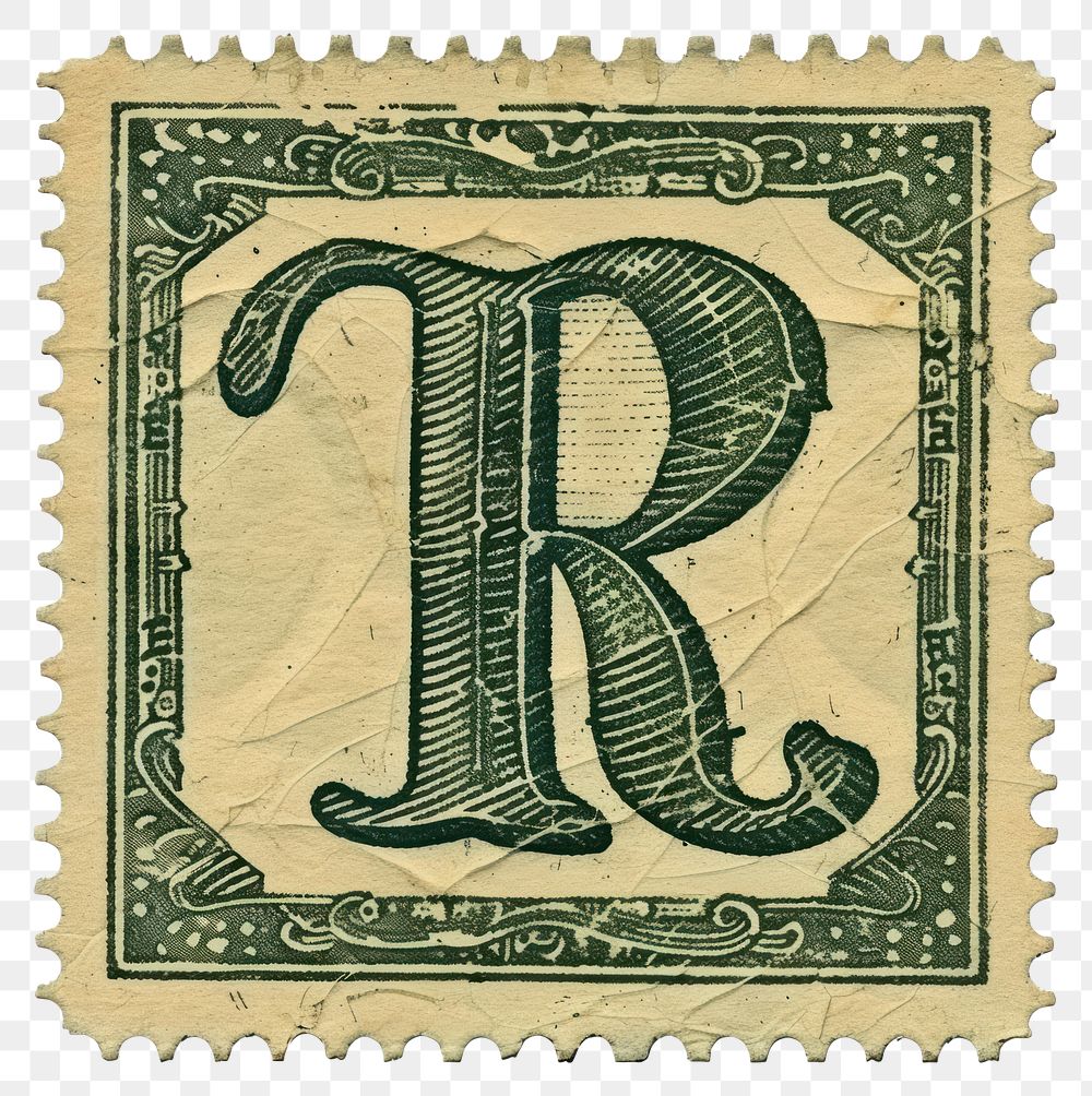 PNG  Stamp with alphabet R backgrounds paper font.