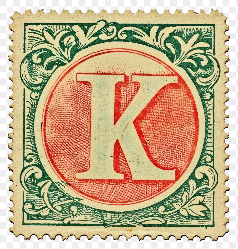 PNG  Stamp with alphabet K backgrounds paper font.