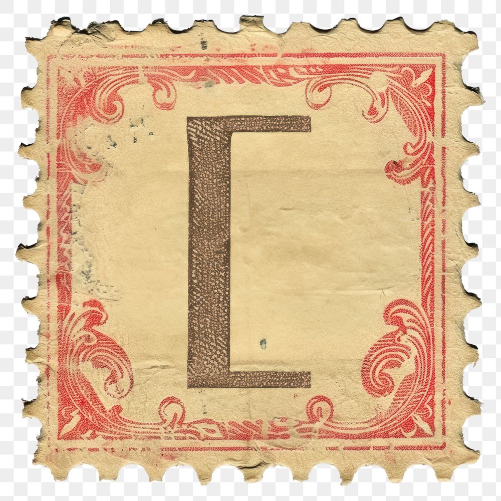 PNG  Stamp left square bracket pattern paper art.