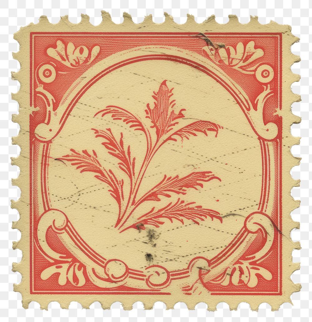 PNG  Vintage postage stamp paper art creativity.