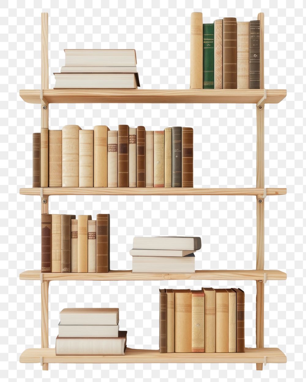 PNG Minimal bookshelf furniture bookcase white background