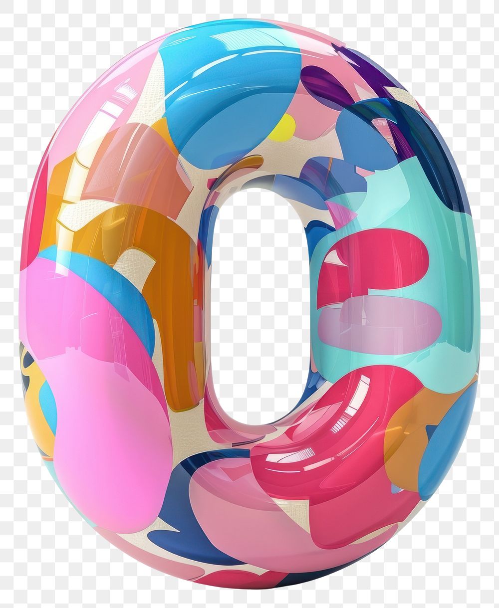 PNG Inflatable number symbol water.