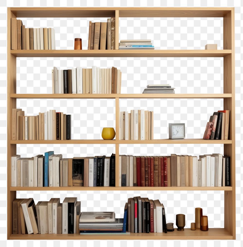 PNG Minimal bookshelf furniture bookcase organization