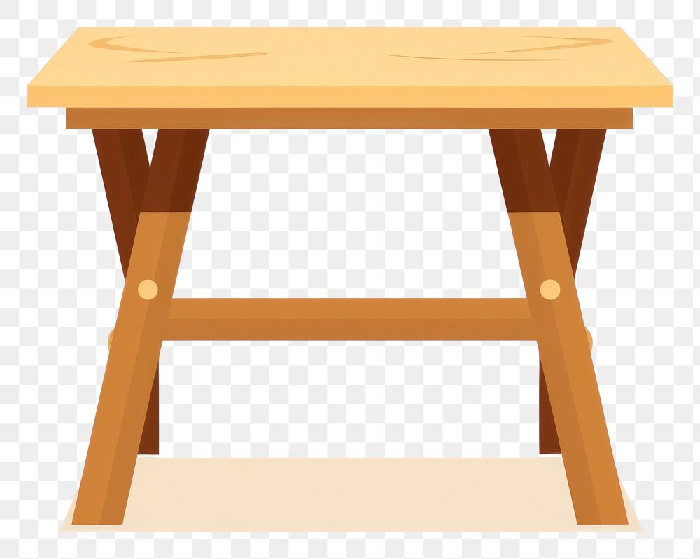 PNG Flat design a table furniture wood white background.
