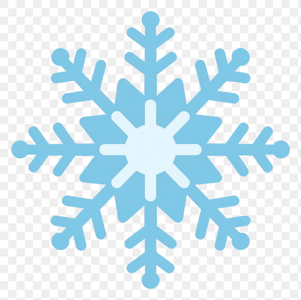 PNG Flat design a snowflak snowflake white white background.