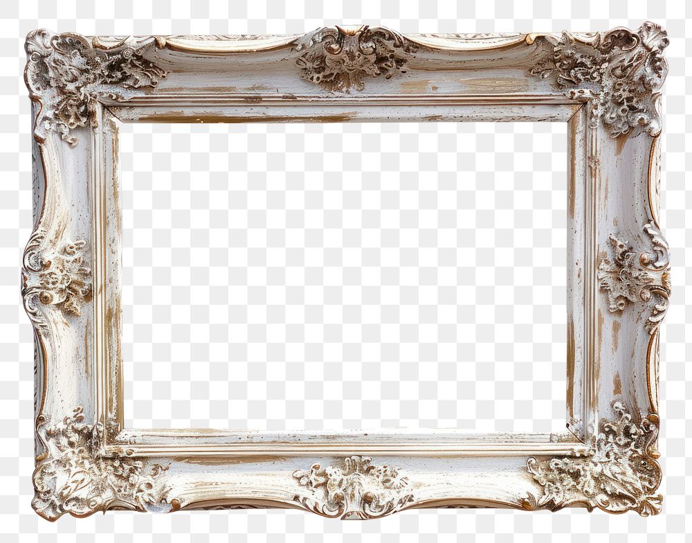 PNG Vintage frame luxury white background architecture rectangle