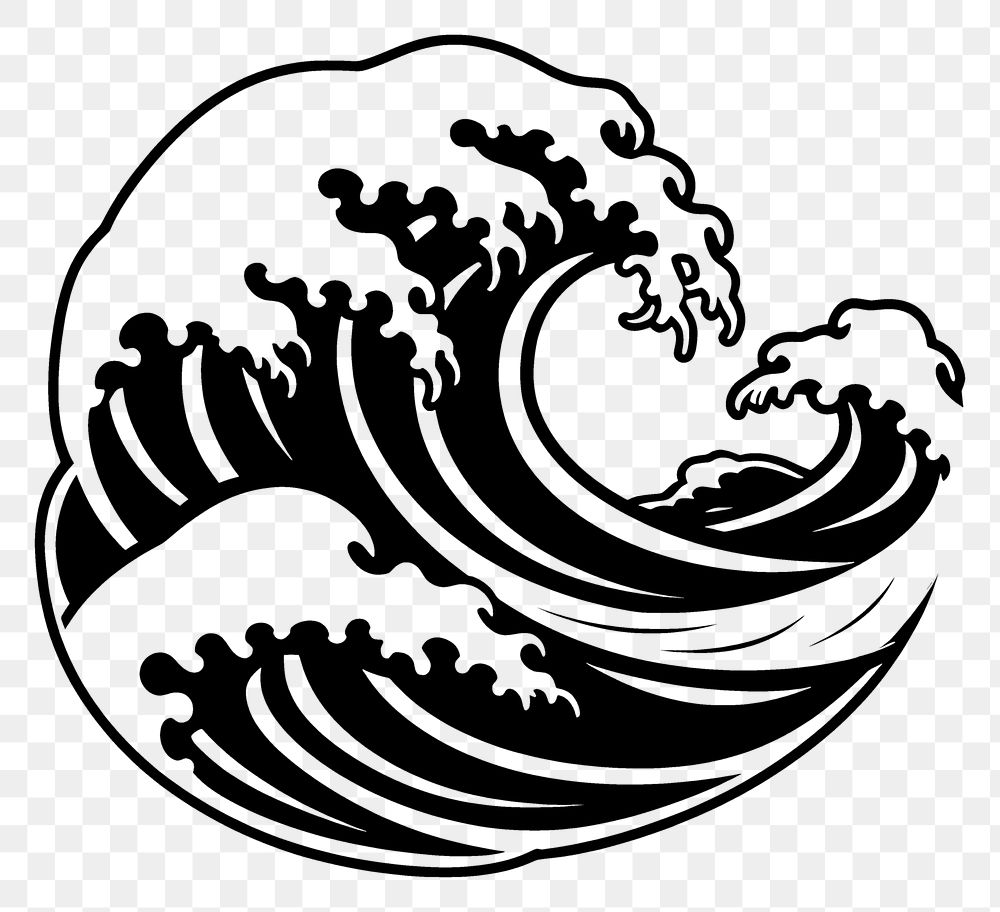 PNG Wave logo splashing cartoon