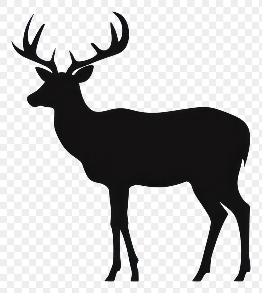 PNG Deer Silhouette clip art silhouette wildlife animal.