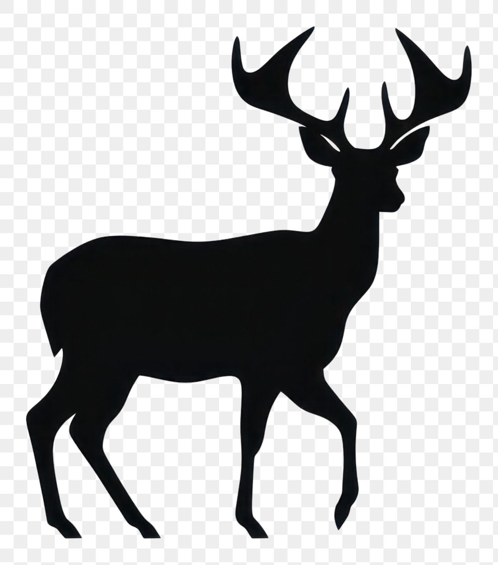 PNG Deer Silhouette clip art silhouette wildlife animal.