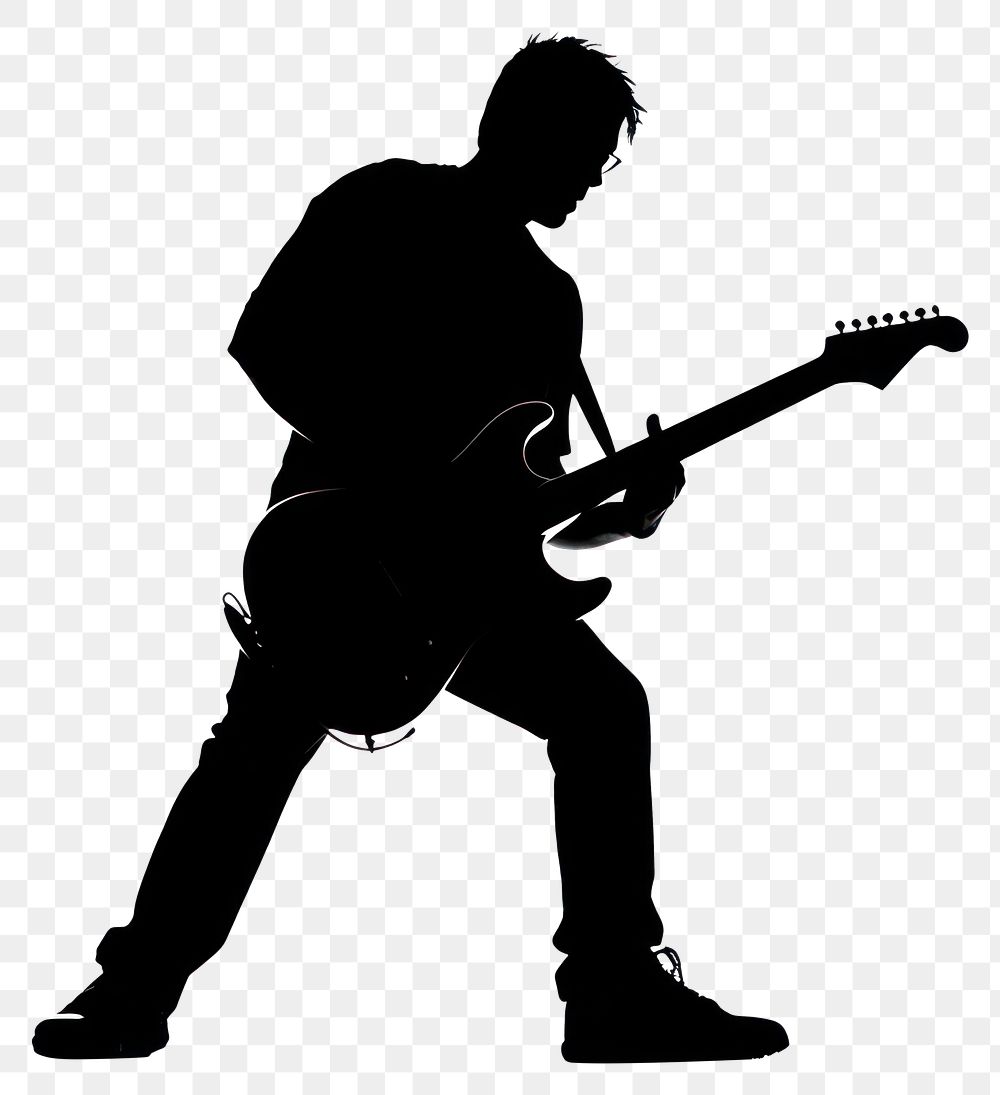 PNG Guitar silhouette clip art guitar musician white.