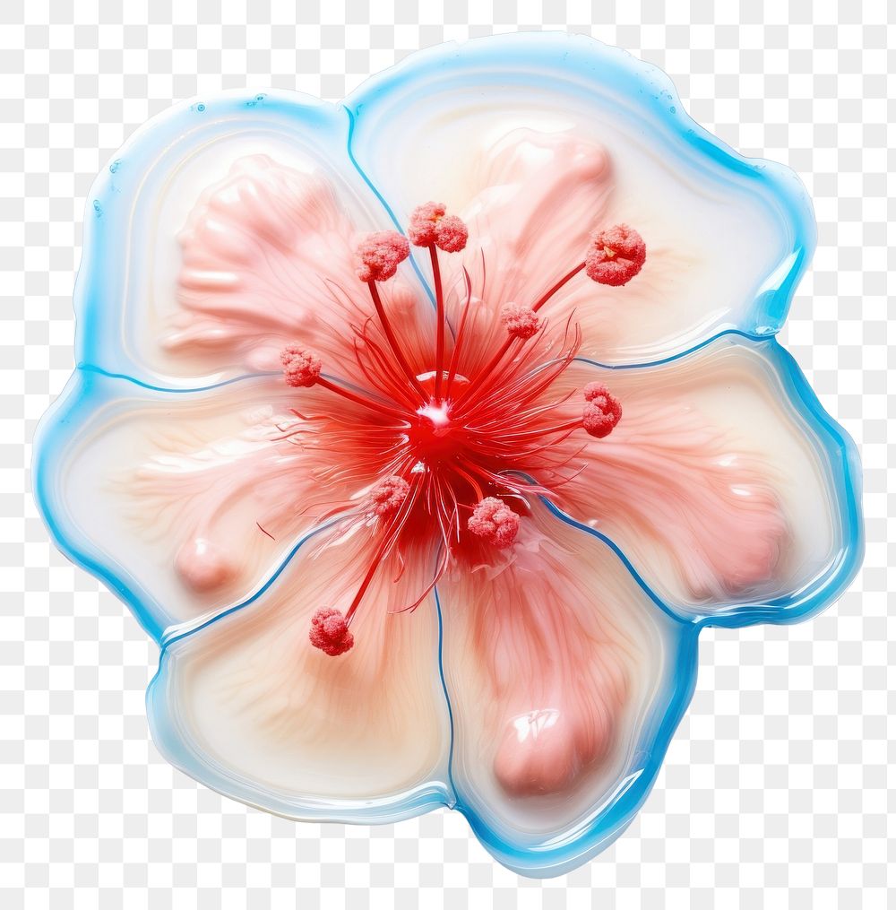 Resin shape flower petal plant white background