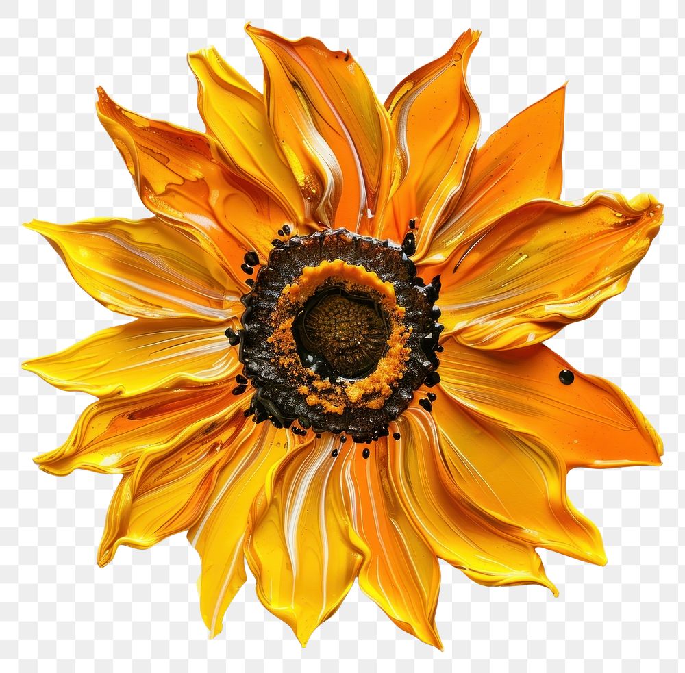 Resin shape sunflower petal plant inflorescence.