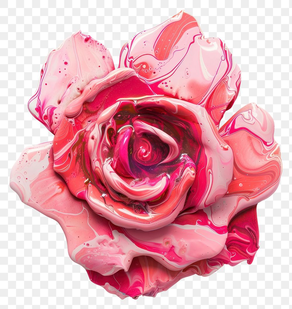 Acrylic pouring paint rose flower petal plant