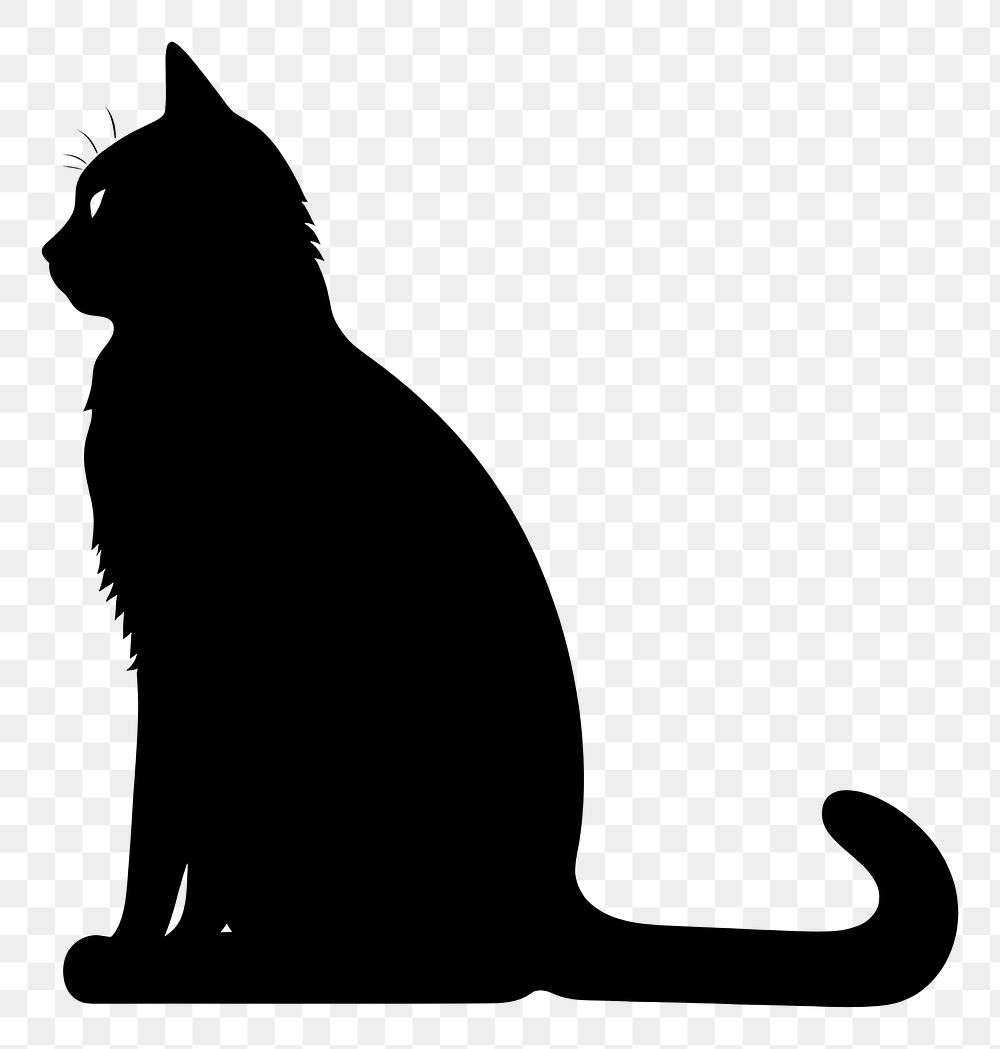 PNG Cat silhouette clip art animal mammal pet.