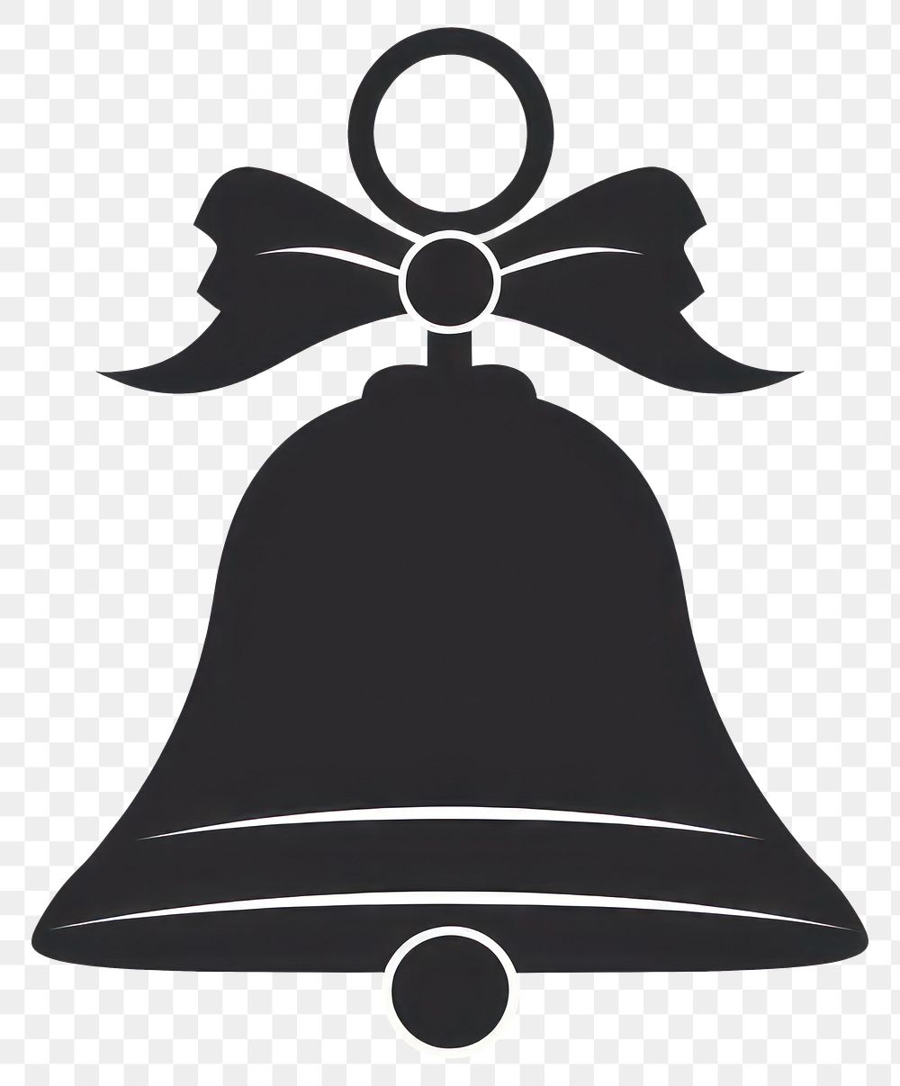 PNG Christmas Bell silhouette clip art bell celebration tradition.