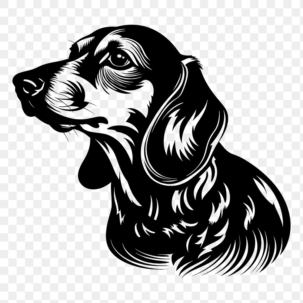 PNG Dachshund dog spaniel drawing animal.