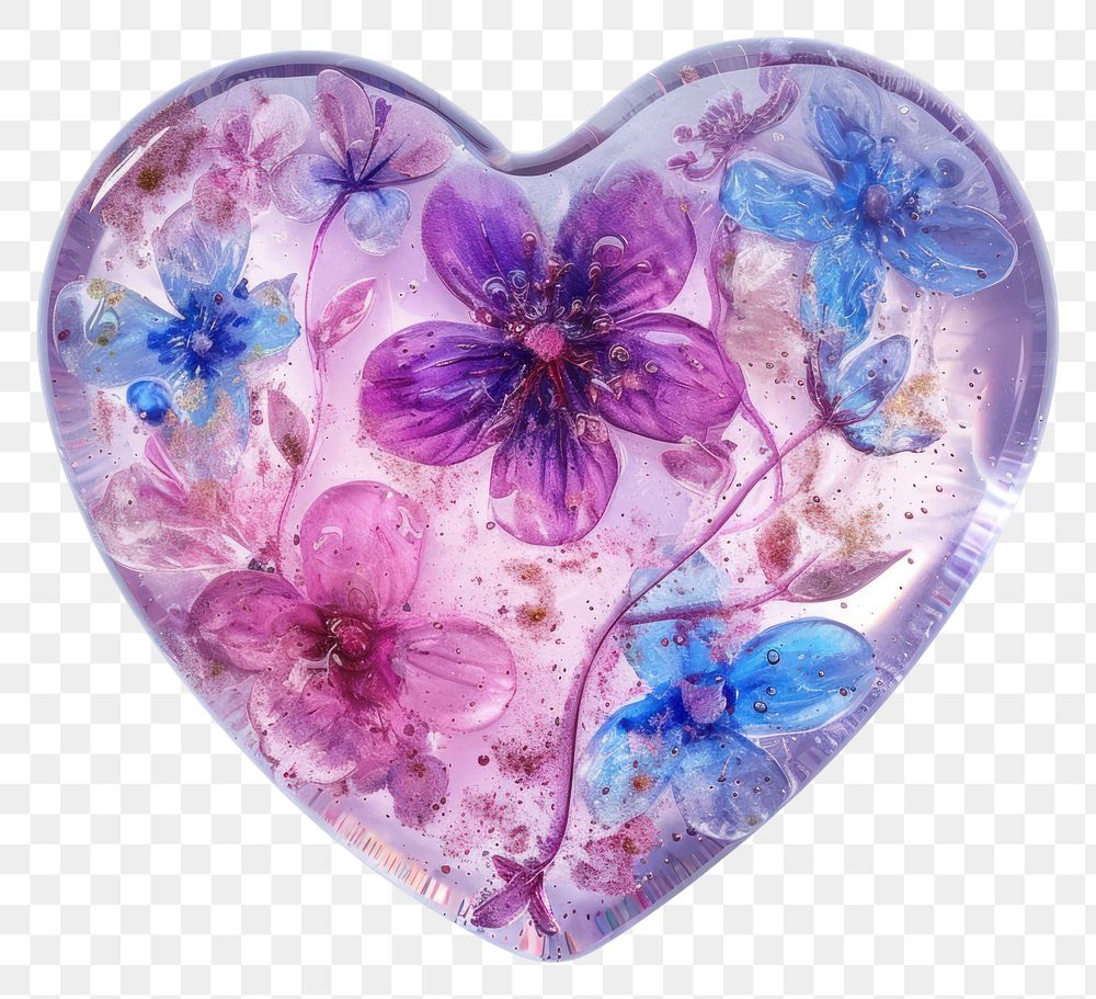 PNG Flower heart white background creativity.