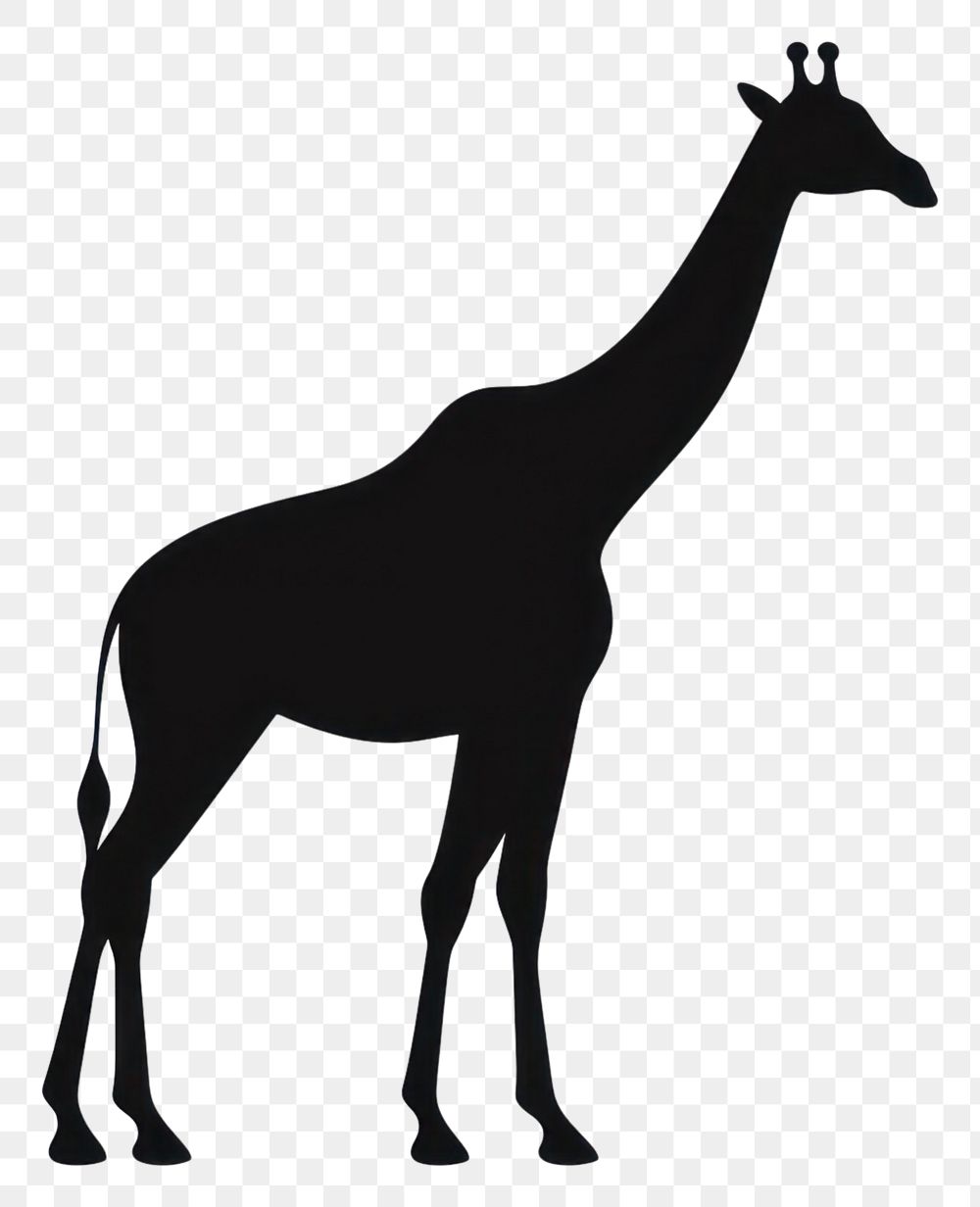 PNG Giraffe silhouette clip art giraffe wildlife animal.