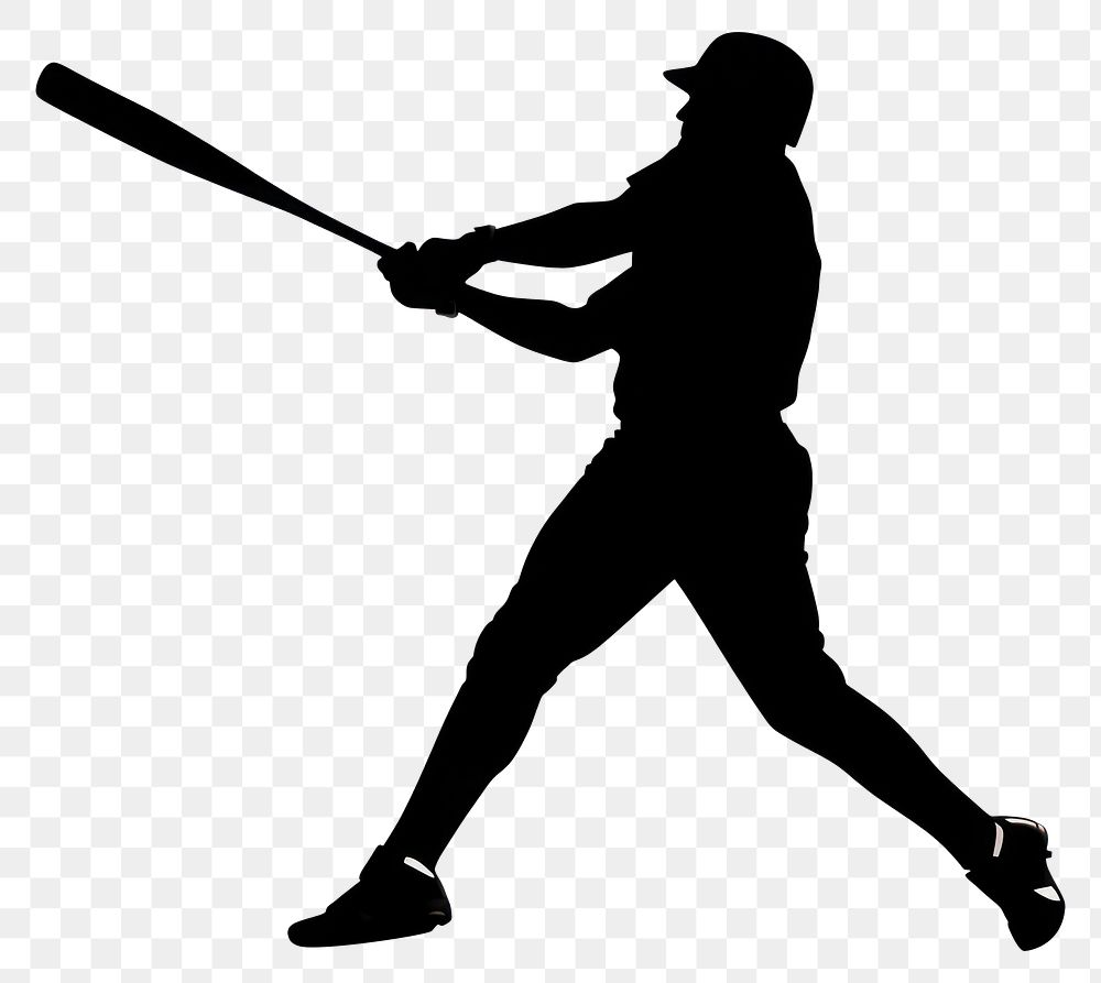 PNG Male baseball player silhouette clip art sports adult white background.