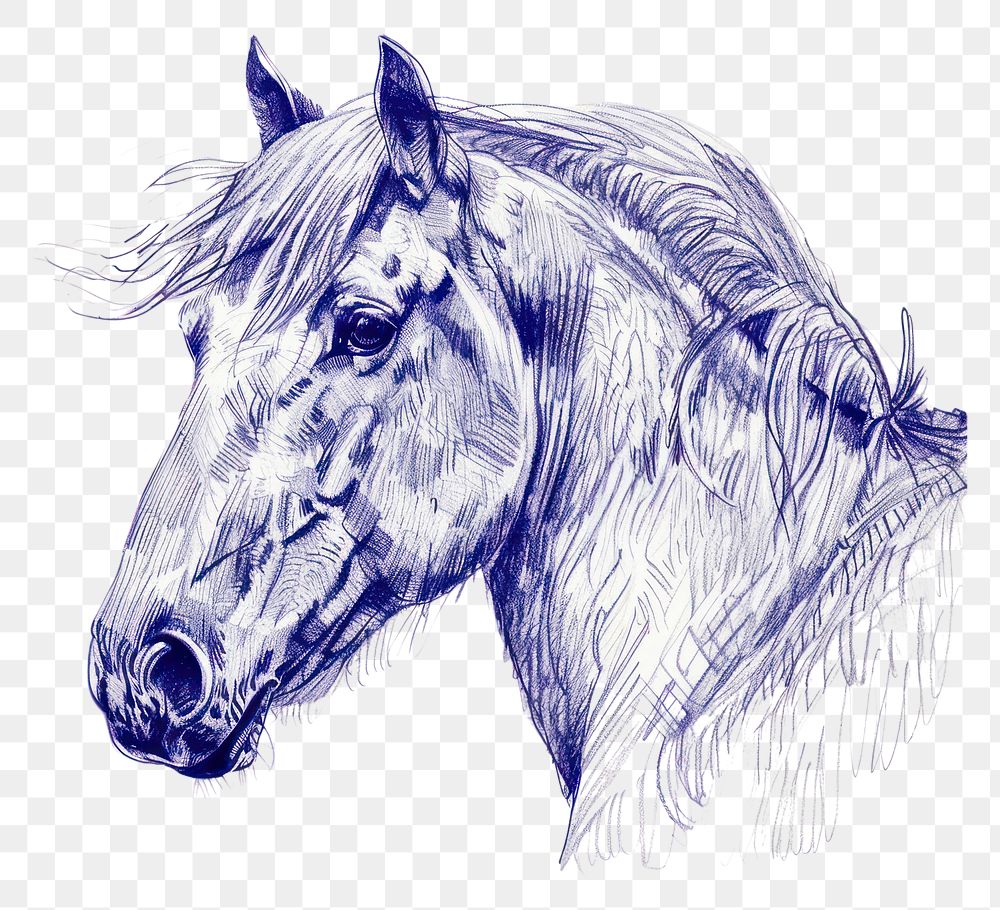 PNG Vintage drawing horse animal mammal sketch.