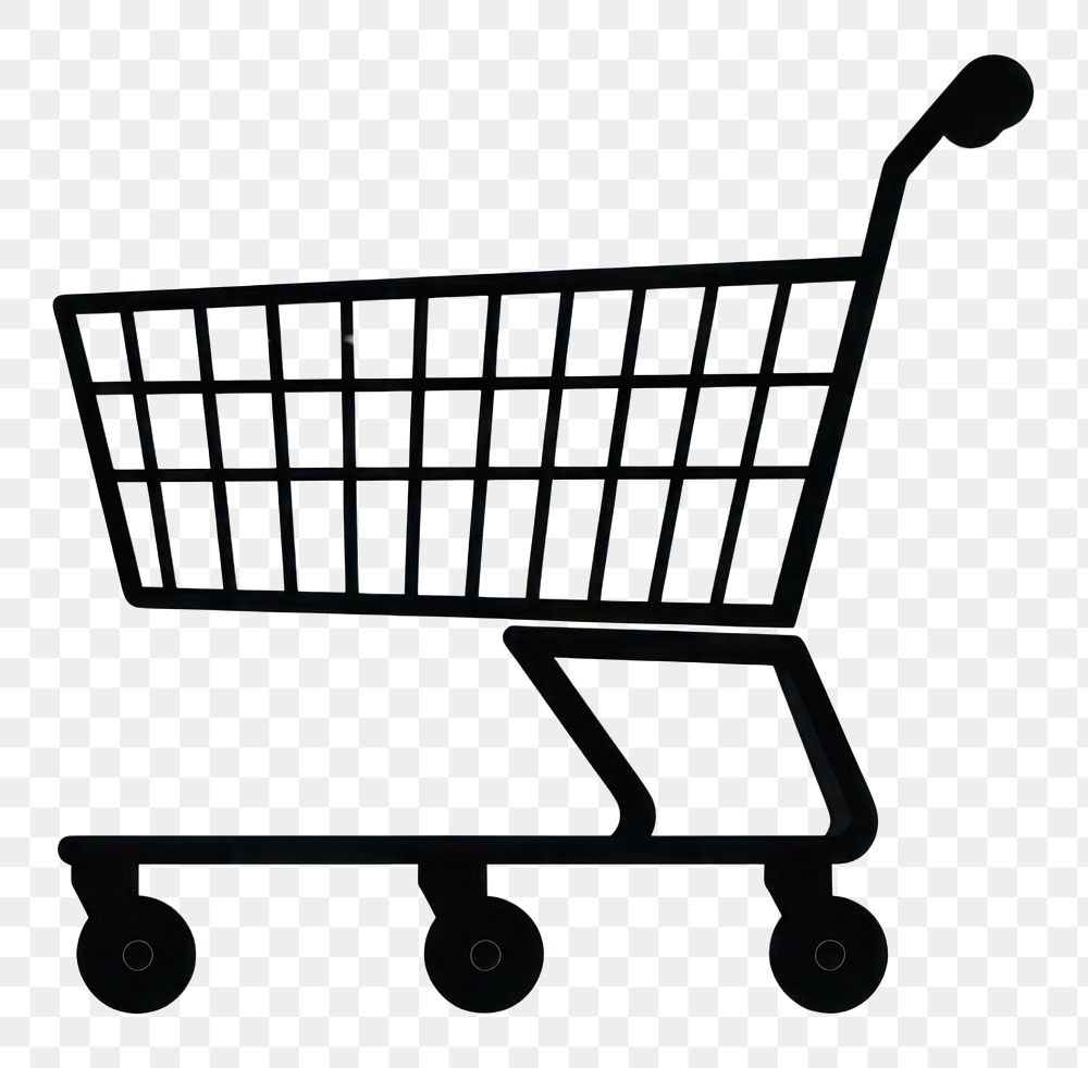 PNG Shopping cart silhouette clip art shopping white background shopping cart.