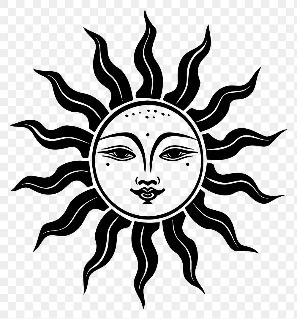 PNG Sun logo representation creativity.