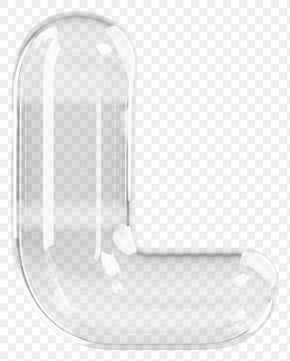 Letter L glass furniture platinum. | Premium PNG - rawpixel