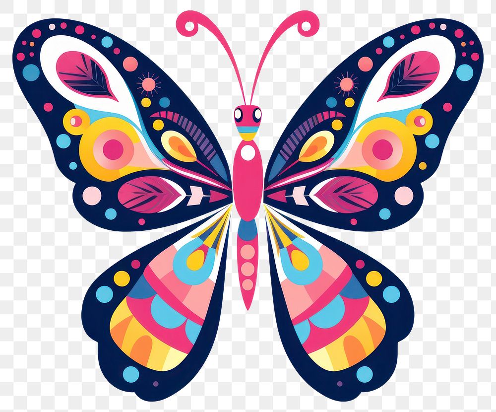 PNG  Vector butterfly impressionism pattern pink art.