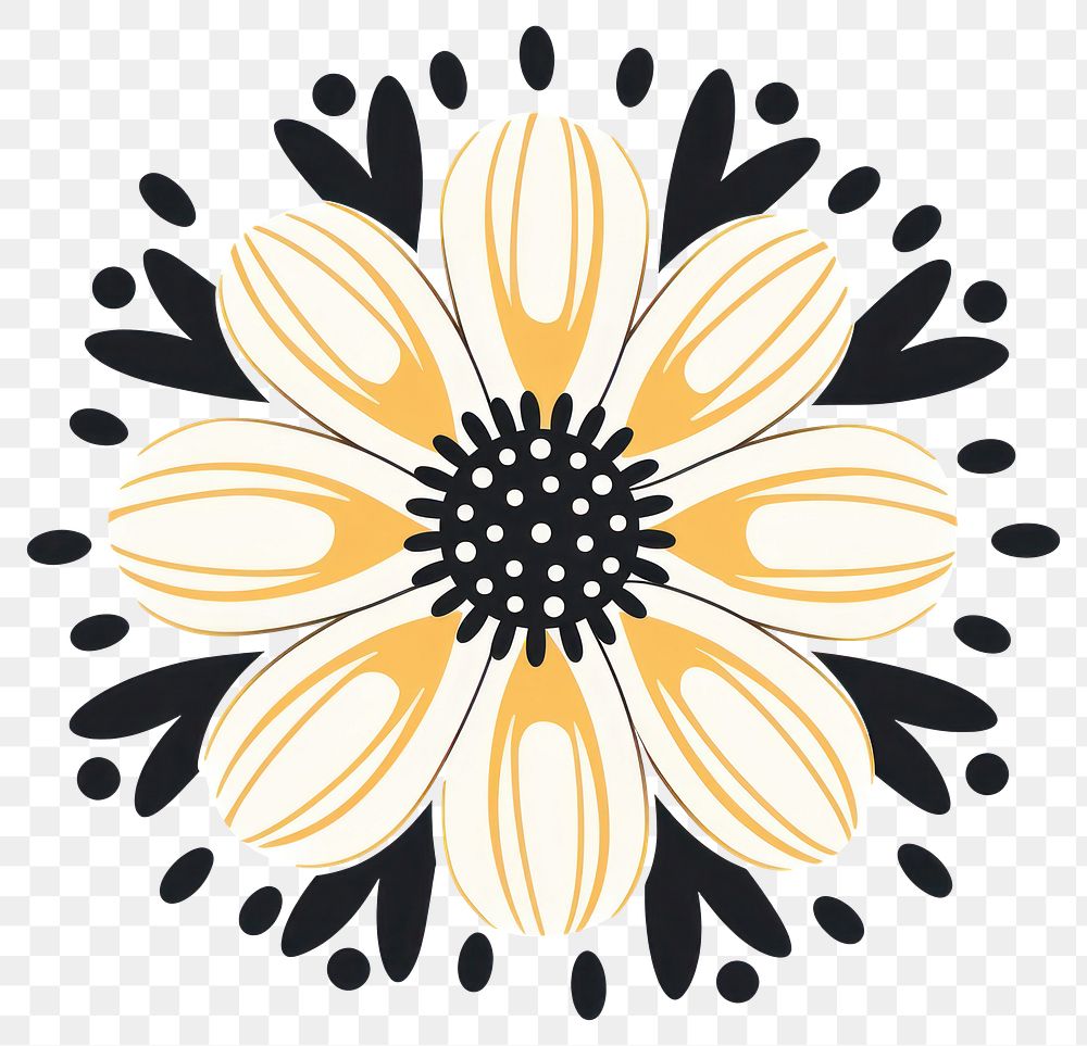 PNG  Vector daisy impressionism pattern flower art.
