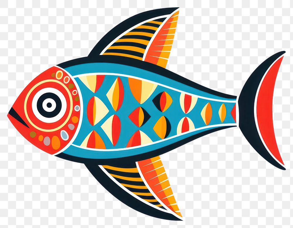 PNG  Vector fish impressionism animal white background creativity.