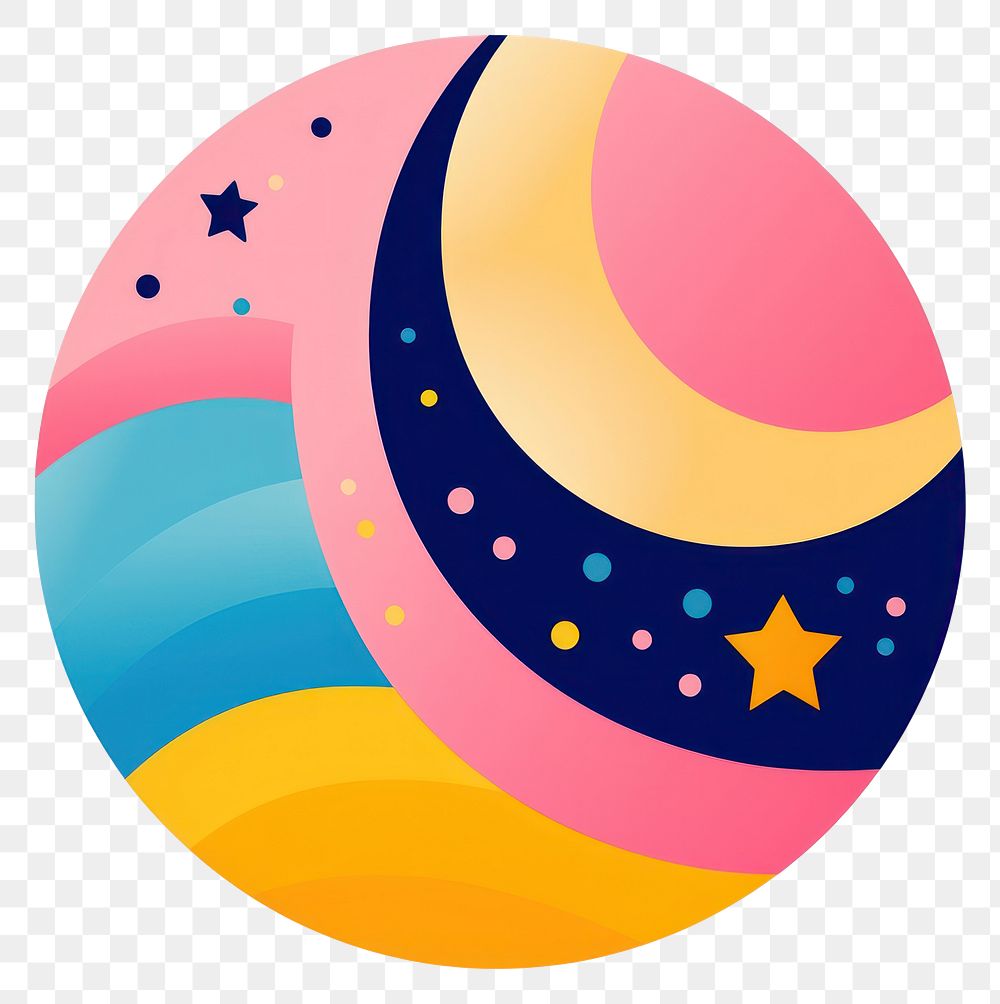PNG  Vector moon impressionism pink astronomy football.