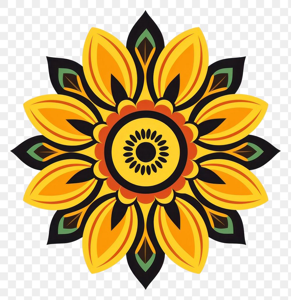 PNG  Vector sunflower impressionism white background inflorescence creativity