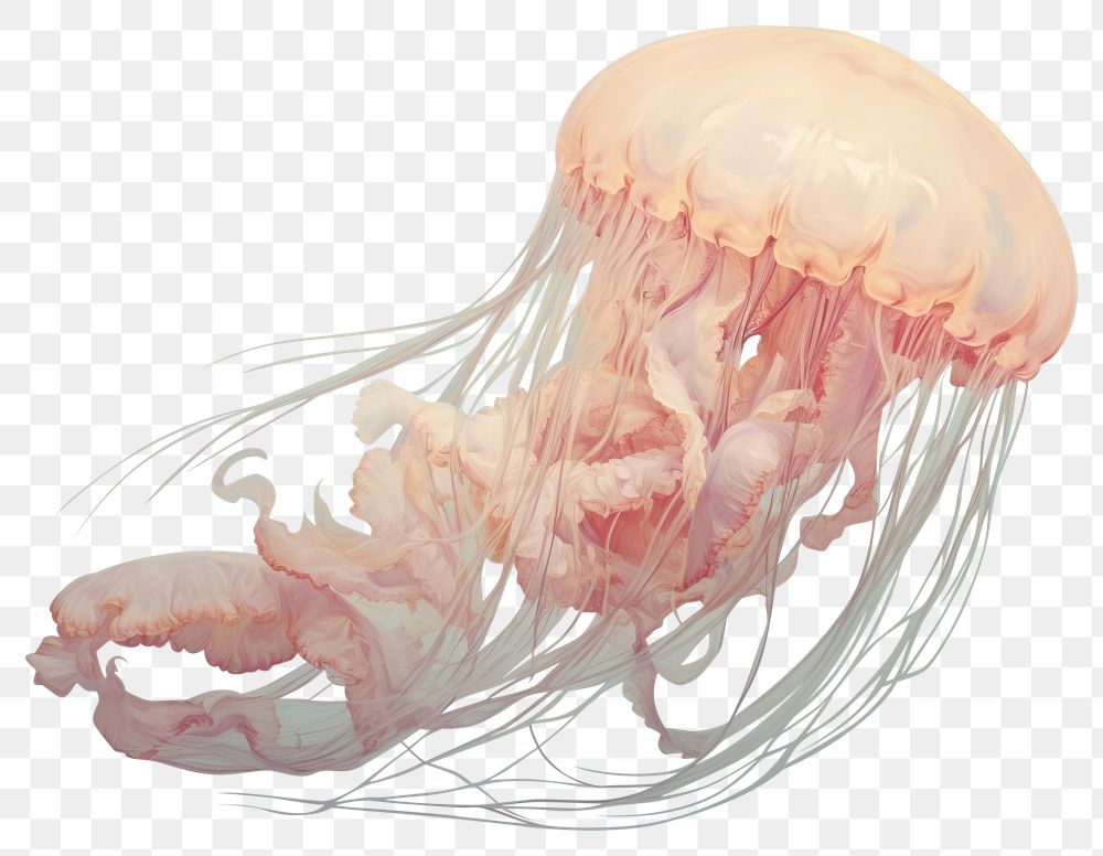 PNG Close up on pale a jellyfish animal invertebrate underwater